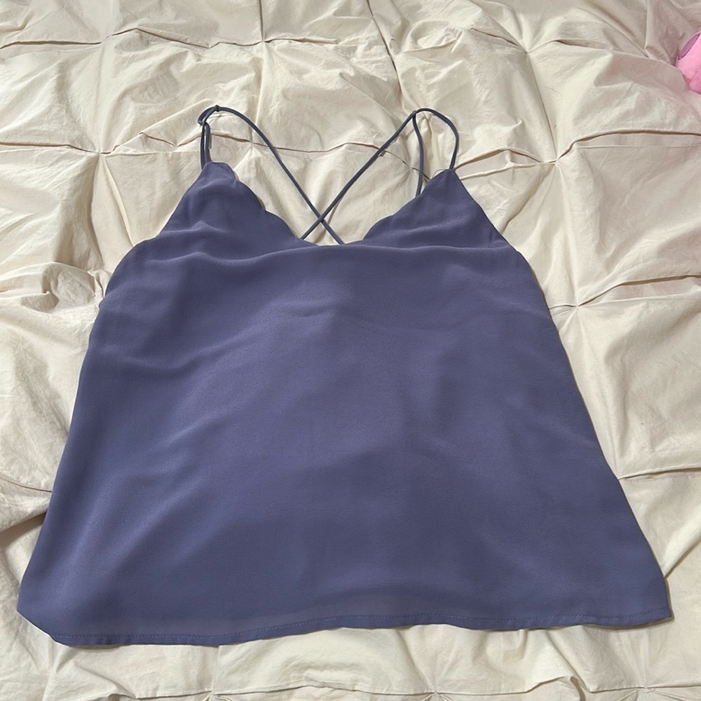 Naked zebra purple tank top